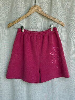 Vintage Jimmy Sancea New York Pink Ribbed Knit Lounge Shorts